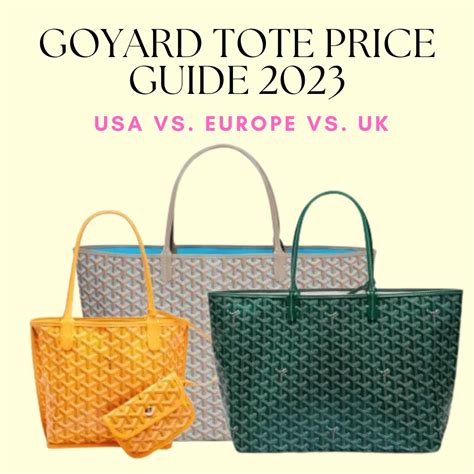 Goyard Bag Price Guide 